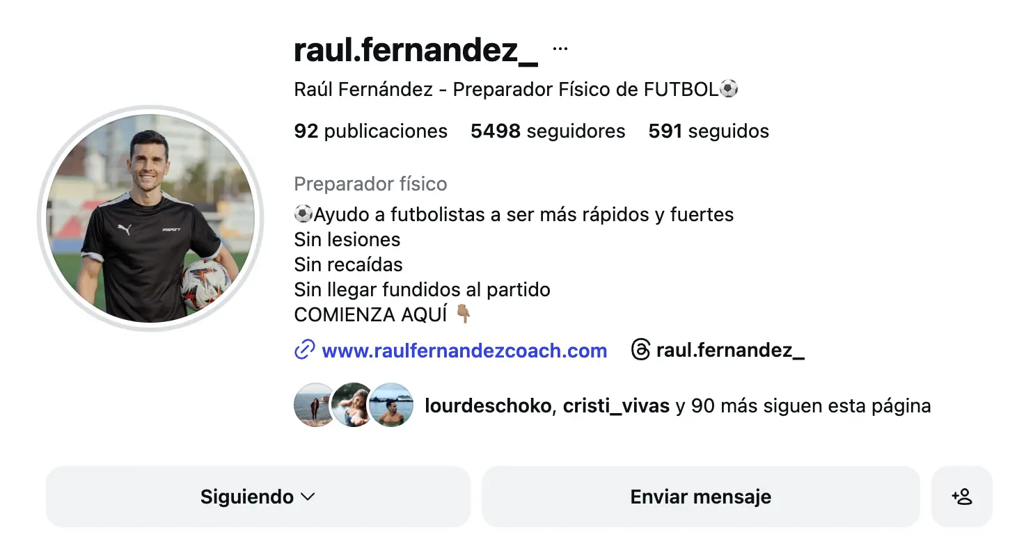 Raúl Fernández - Preparador Físico de Fútbol